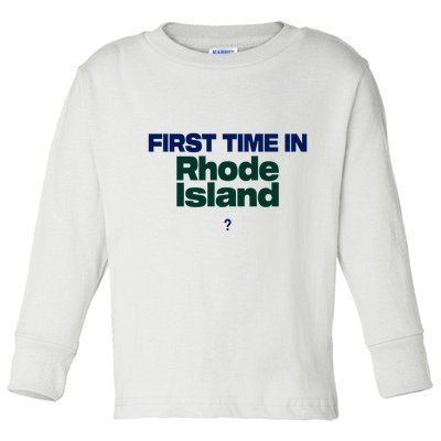 Cal Gif First Time In Rhode Island Toddler Long Sleeve Shirt