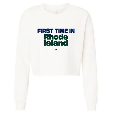 Cal Gif First Time In Rhode Island Cropped Pullover Crew