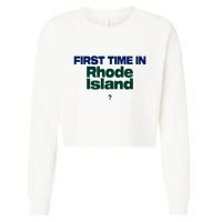 Cal Gif First Time In Rhode Island Cropped Pullover Crew