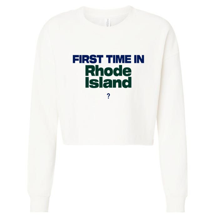 Cal Gif First Time In Rhode Island Cropped Pullover Crew
