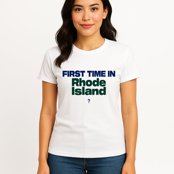 Cal Gif First Time In Rhode Island Womens T-Shirt