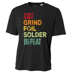 Cut grind foil solder repeat Stained Glass Artist. Cooling Performance Crew T-Shirt