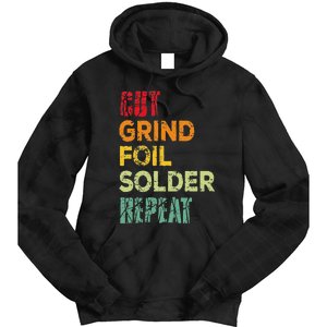 Cut grind foil solder repeat Stained Glass Artist. Tie Dye Hoodie