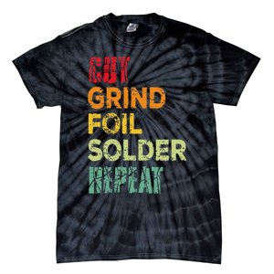 Cut grind foil solder repeat Stained Glass Artist. Tie-Dye T-Shirt