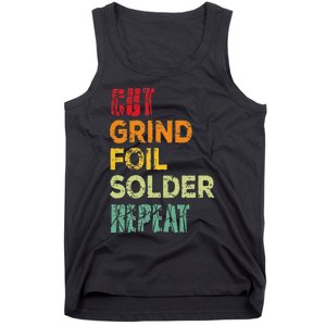 Cut grind foil solder repeat Stained Glass Artist. Tank Top