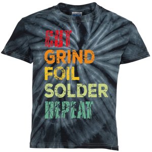 Cut grind foil solder repeat Stained Glass Artist. Kids Tie-Dye T-Shirt