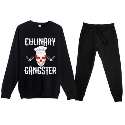 Culinary Gangster Funny Halloween Wear Cute Gift Premium Crewneck Sweatsuit Set