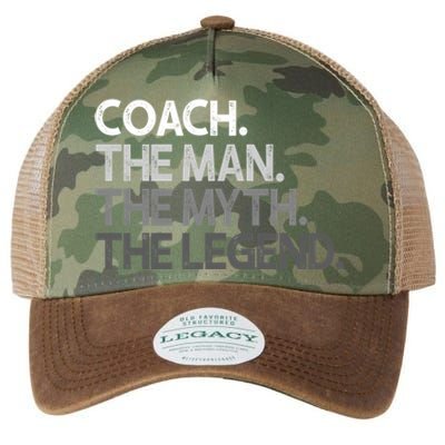 Coach Gift For Coaches Gift The Myth Legend Coaching Great Gift Legacy Tie Dye Trucker Hat