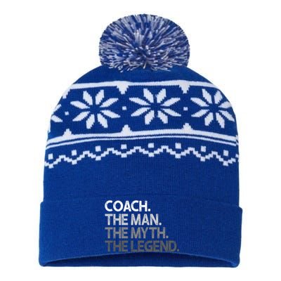 Coach Gift For Coaches Gift The Myth Legend Coaching Great Gift USA-Made Snowflake Beanie