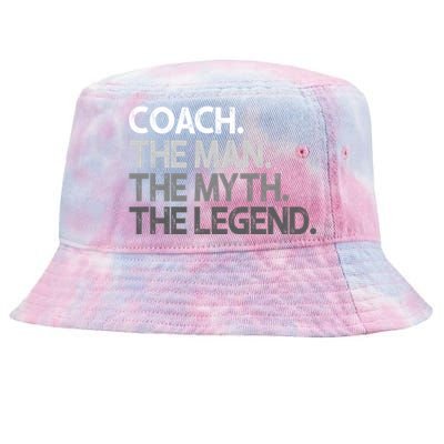 Coach Gift For Coaches Gift The Myth Legend Coaching Great Gift Tie-Dyed Bucket Hat