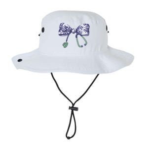 Cute Gift Floral Blue Coquette Bow Stethoscope Nurse Doctor Legacy Cool Fit Booney Bucket Hat