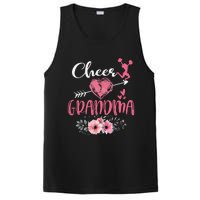 Cheer Grandma Floral Funny Cheerleader Heart Mother's Day PosiCharge Competitor Tank