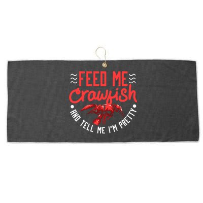 Crawfish Gift Funny Feed Me Tell Me I'm Pretty Meaningful Gift Large Microfiber Waffle Golf Towel