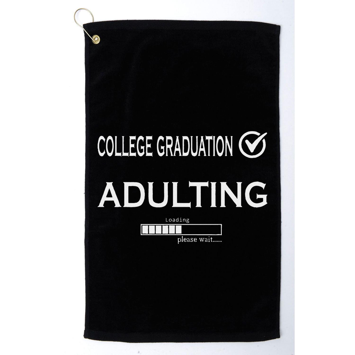 College Graduation Funny Graduate School Golf Towel