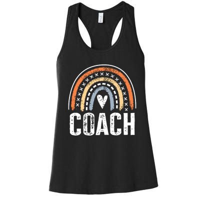 Coach Gifts For Women Funny Rainbow Coaching Women's Racerback Tank