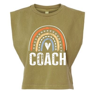 Coach Gifts For Women Funny Rainbow Coaching Garment-Dyed Women's Muscle Tee