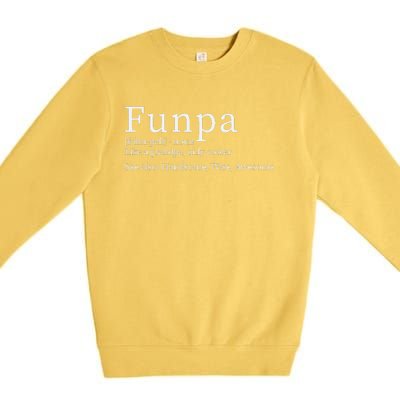 Cool Grandpa Funpa Definition Premium Crewneck Sweatshirt