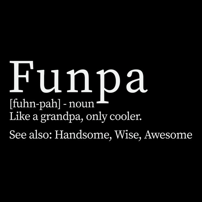 Cool Grandpa Funpa Definition Stripe Pom Pom Beanie