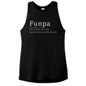 Cool Grandpa Funpa Definition Ladies PosiCharge Tri-Blend Wicking Tank