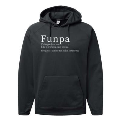 Cool Grandpa Funpa Definition Performance Fleece Hoodie