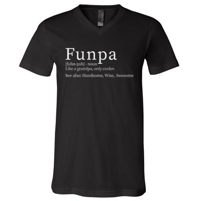 Cool Grandpa Funpa Definition V-Neck T-Shirt