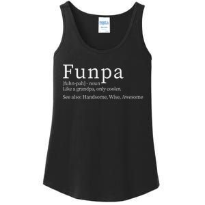 Cool Grandpa Funpa Definition Ladies Essential Tank