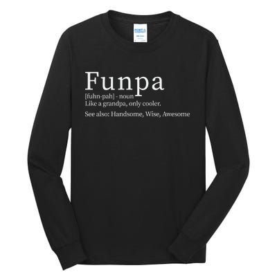 Cool Grandpa Funpa Definition Tall Long Sleeve T-Shirt