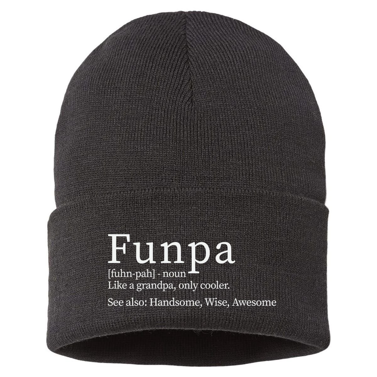 Cool Grandpa Funpa Definition Sustainable Knit Beanie