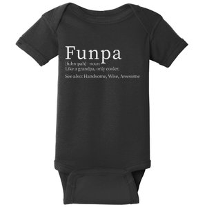 Cool Grandpa Funpa Definition Baby Bodysuit