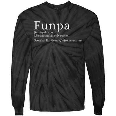 Cool Grandpa Funpa Definition Tie-Dye Long Sleeve Shirt