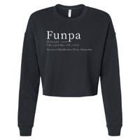 Cool Grandpa Funpa Definition Cropped Pullover Crew