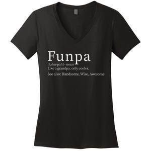 Cool Grandpa Funpa Definition Women's V-Neck T-Shirt