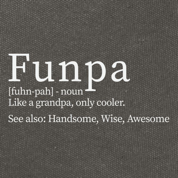 Cool Grandpa Funpa Definition Cotton Canvas Backpack