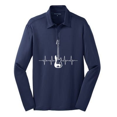 Cool Guitar For Men Women Musician Electric Guitarist Music Silk Touch Performance Long Sleeve Polo