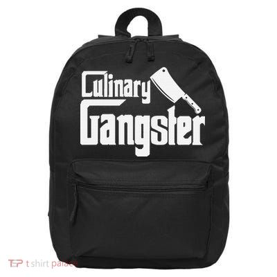 Culinary Gangster Funny Restaurant Cook Chef 16 in Basic Backpack