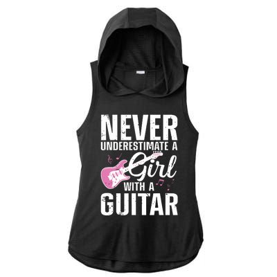 Cool Guitar For Women Girl Guitarist Acoustic Guitar Lovers Ladies PosiCharge Tri-Blend Wicking Draft Hoodie Tank