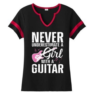 Cool Guitar For Women Girl Guitarist Acoustic Guitar Lovers Ladies Halftime Notch Neck Tee