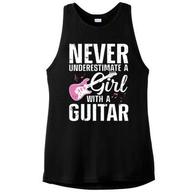 Cool Guitar For Women Girl Guitarist Acoustic Guitar Lovers Ladies PosiCharge Tri-Blend Wicking Tank