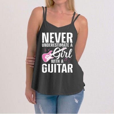 Cool Guitar For Women Girl Guitarist Acoustic Guitar Lovers Women's Strappy Tank