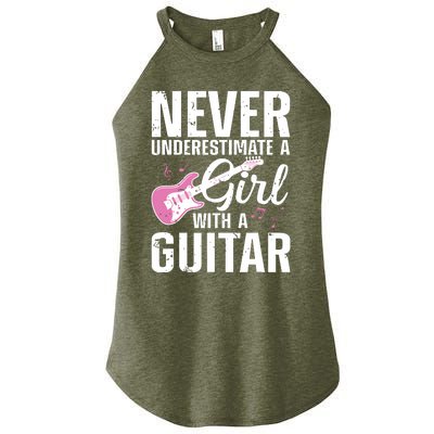 Cool Guitar For Women Girl Guitarist Acoustic Guitar Lovers Women's Perfect Tri Rocker Tank