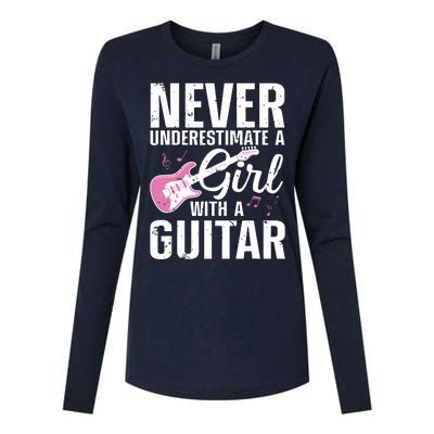 Cool Guitar For Women Girl Guitarist Acoustic Guitar Lovers Womens Cotton Relaxed Long Sleeve T-Shirt