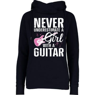 Cool Guitar For Women Girl Guitarist Acoustic Guitar Lovers Womens Funnel Neck Pullover Hood