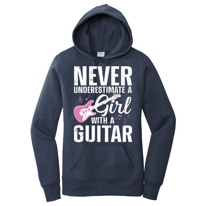 Cool Guitar For Women Girl Guitarist Acoustic Guitar Lovers Women's Pullover Hoodie