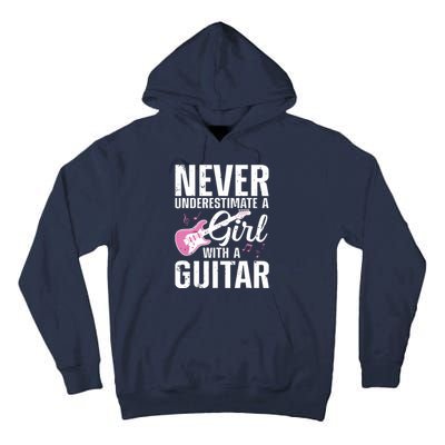 Cool Guitar For Women Girl Guitarist Acoustic Guitar Lovers Tall Hoodie