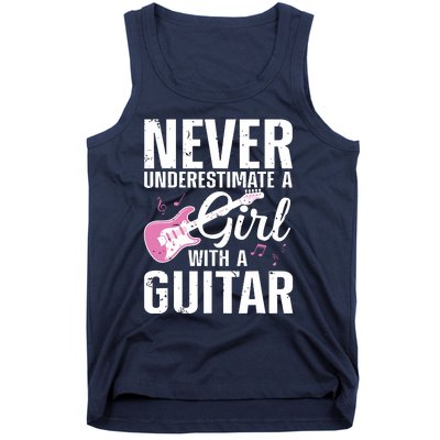 Cool Guitar For Women Girl Guitarist Acoustic Guitar Lovers Tank Top