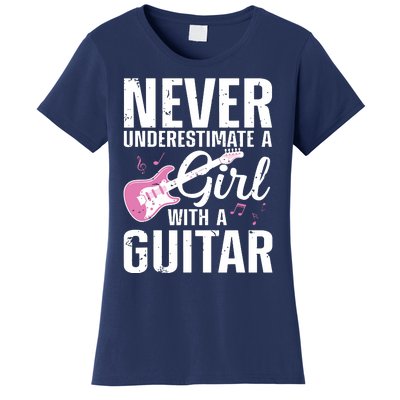 Cool Guitar For Women Girl Guitarist Acoustic Guitar Lovers Women's T-Shirt