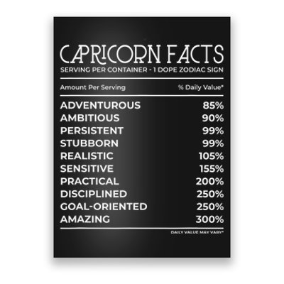 Capricorn Gifts Funny Dec Jan Birthday Astrology Zodiac Sign Poster