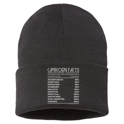 Capricorn Gifts Funny Dec Jan Birthday Astrology Zodiac Sign Sustainable Knit Beanie