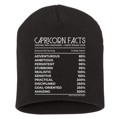 Capricorn Gifts Funny Dec Jan Birthday Astrology Zodiac Sign Short Acrylic Beanie