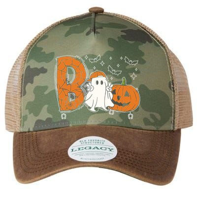 Cute Ghost Funny Ghost Boo Halloween Spooky Vibes Cute Gift Legacy Tie Dye Trucker Hat